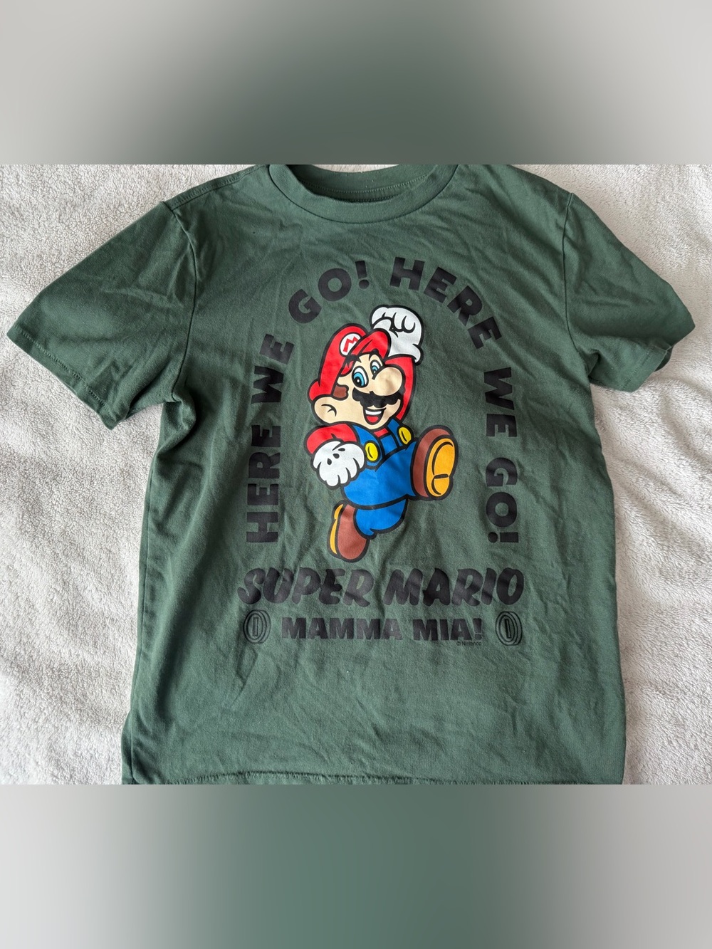 GAP Kids super mario boys Green Graphic Tee size 12